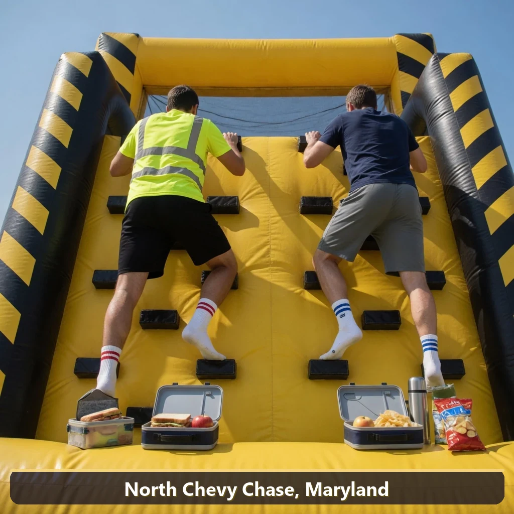 Inflatable obstacle course rental for events in North Chevy Chase, Maryland
