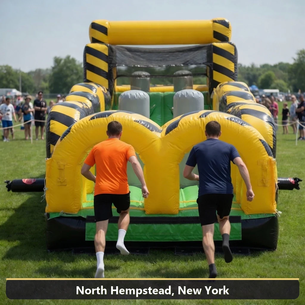Inflatable obstacle course rental for events in North Hempstead, New York