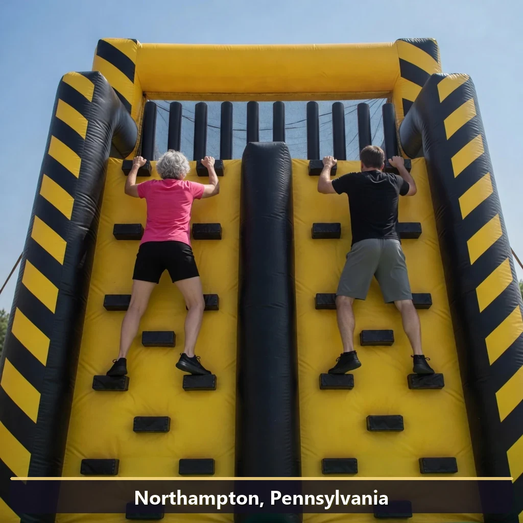 Inflatable obstacle course rental for events in Northampton, Pennsylvania