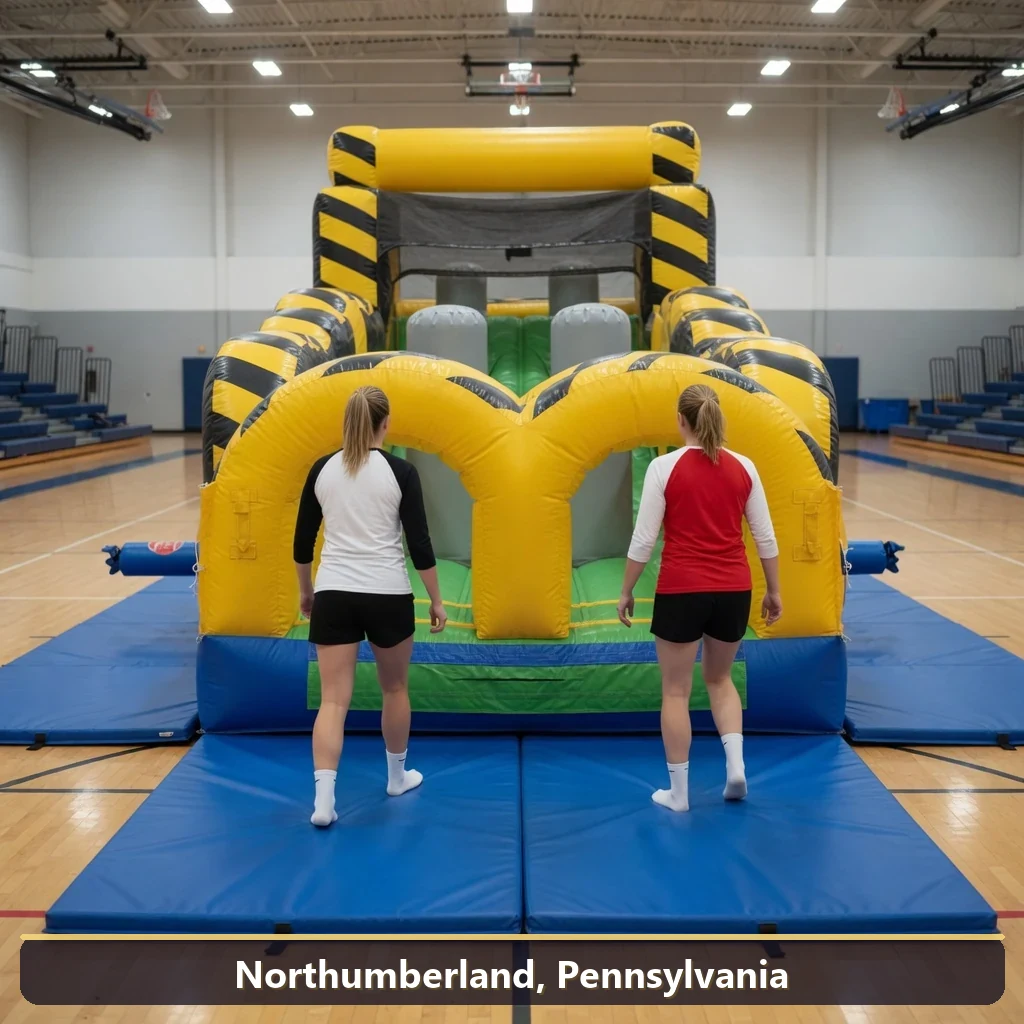 Inflatable obstacle course rental for events in Northumberland, Pennsylvania