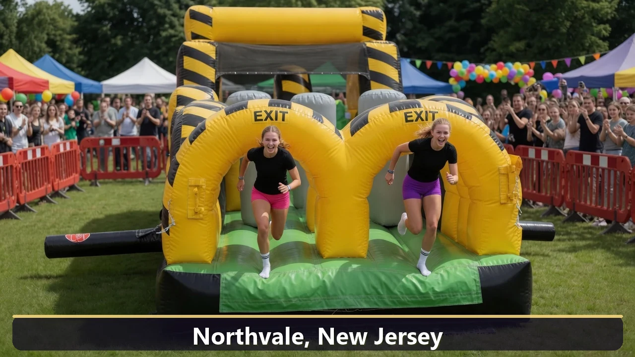 Inflatable obstacle course rental for events in Northvale, New Jersey