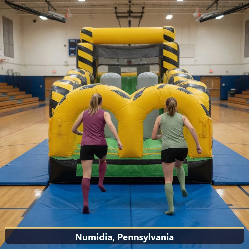 Inflatable obstacle course rental for events in Numidia, Pennsylvania