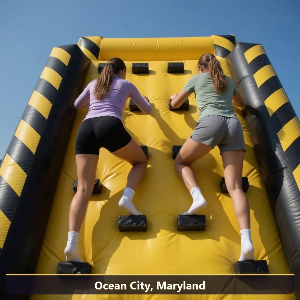 Inflatable obstacle course rental for events in Ocean City, Maryland