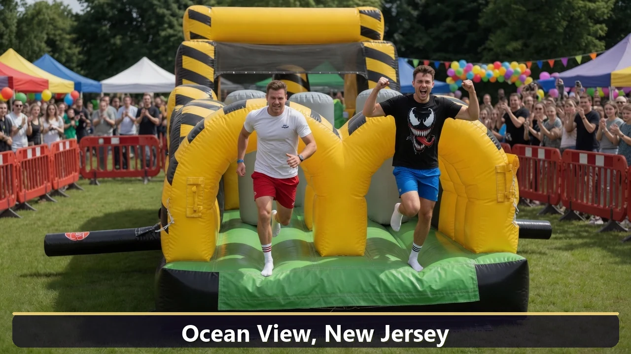 Inflatable obstacle course rental for events in Ocean View, New Jersey