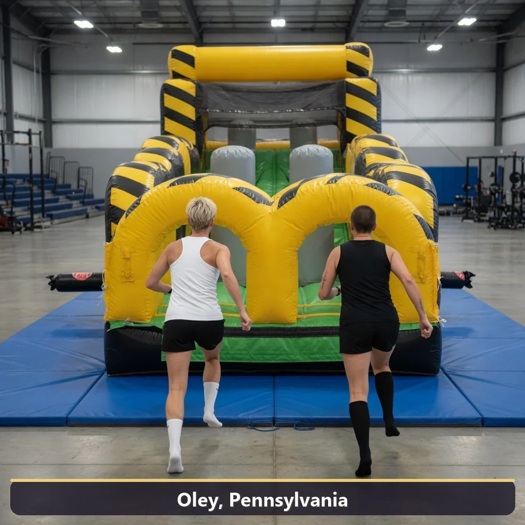 Inflatable obstacle course rental for events in Oley, Pennsylvania