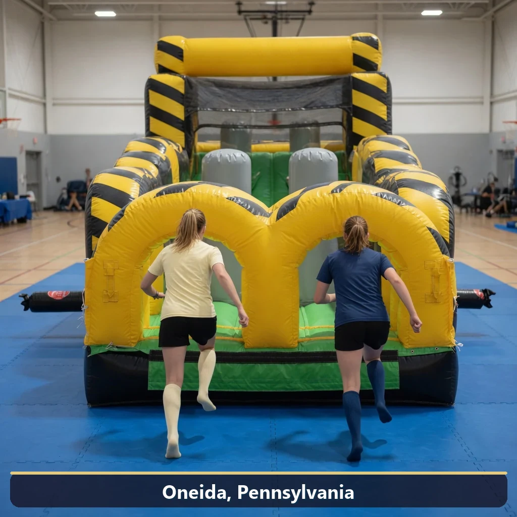 Inflatable obstacle course rental for events in Oneida, Pennsylvania