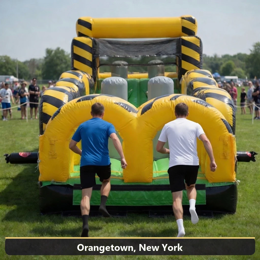 Inflatable obstacle course rental for events in Orangetown, New York