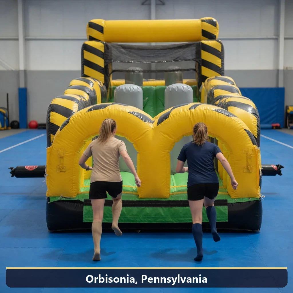 Inflatable obstacle course rental for events in Orbisonia, Pennsylvania