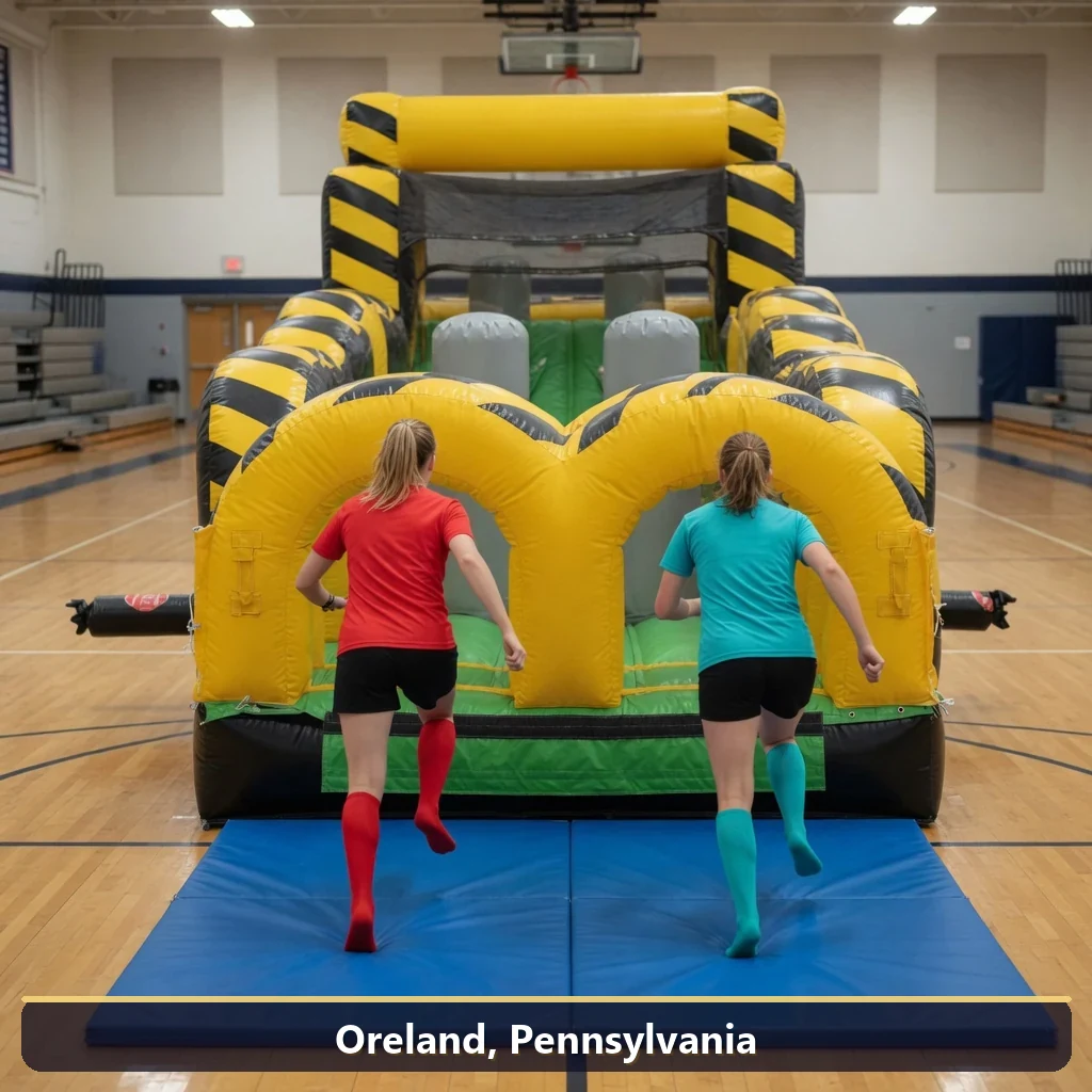 Inflatable obstacle course rental for events in Oreland, Pennsylvania