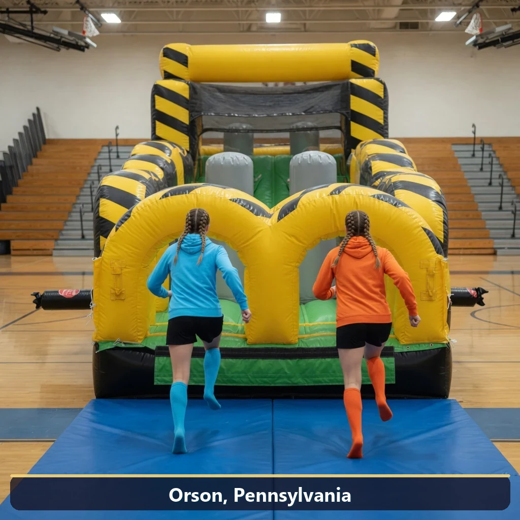Inflatable obstacle course rental for events in Orson, Pennsylvania