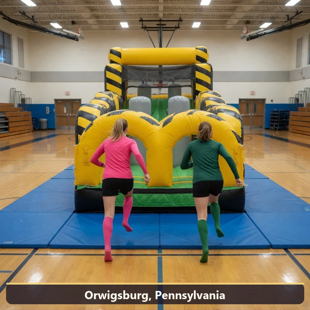Inflatable obstacle course rental for events in Orwigsburg, Pennsylvania