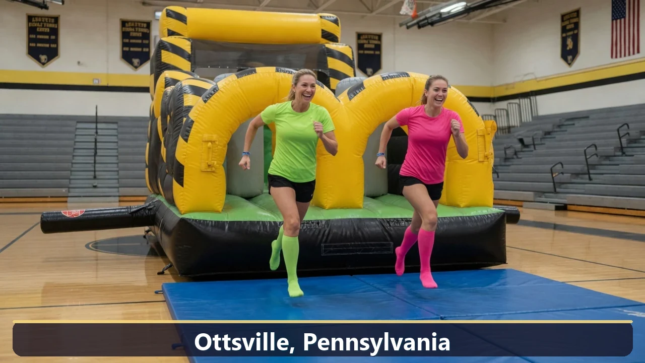 Inflatable obstacle course rental for events in Ottsville, Pennsylvania