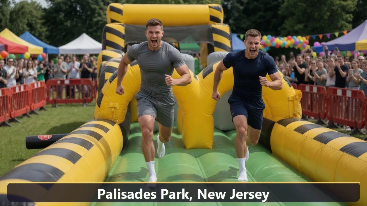Inflatable obstacle course rental for events in Palisades Park, New Jersey