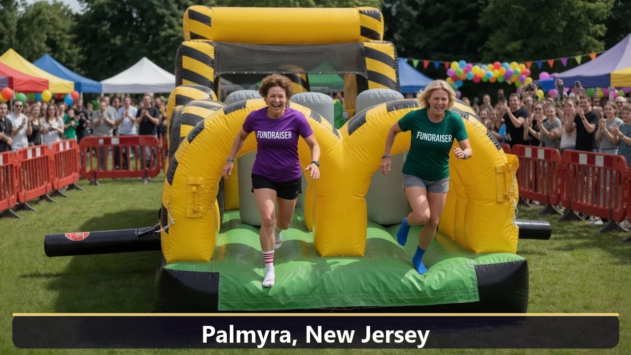 Inflatable obstacle course rental for events in Palmyra, New Jersey