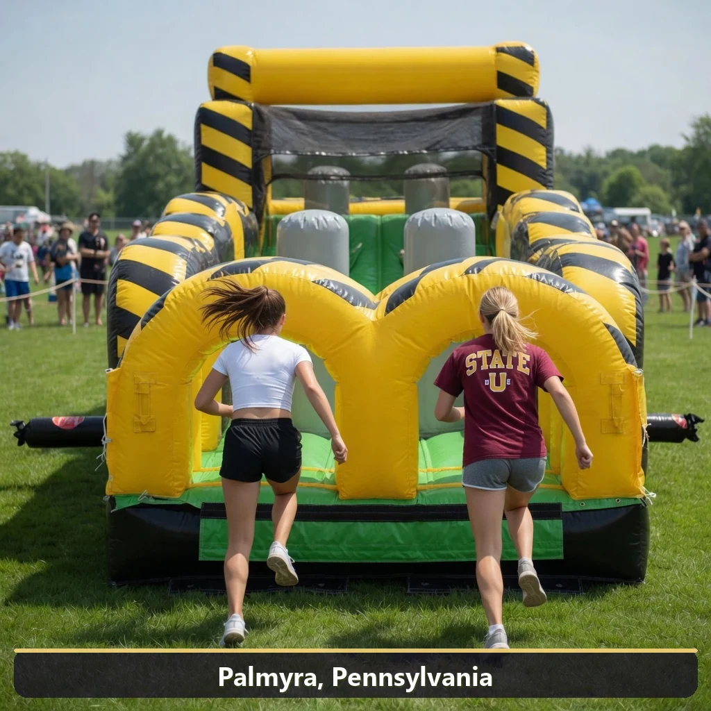 Inflatable obstacle course rental for events in Palmyra, Pennsylvania