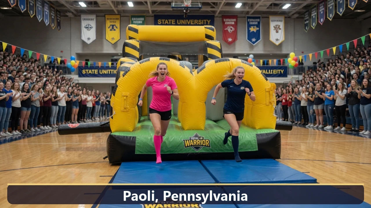 Inflatable obstacle course rental for events in Paoli, Pennsylvania
