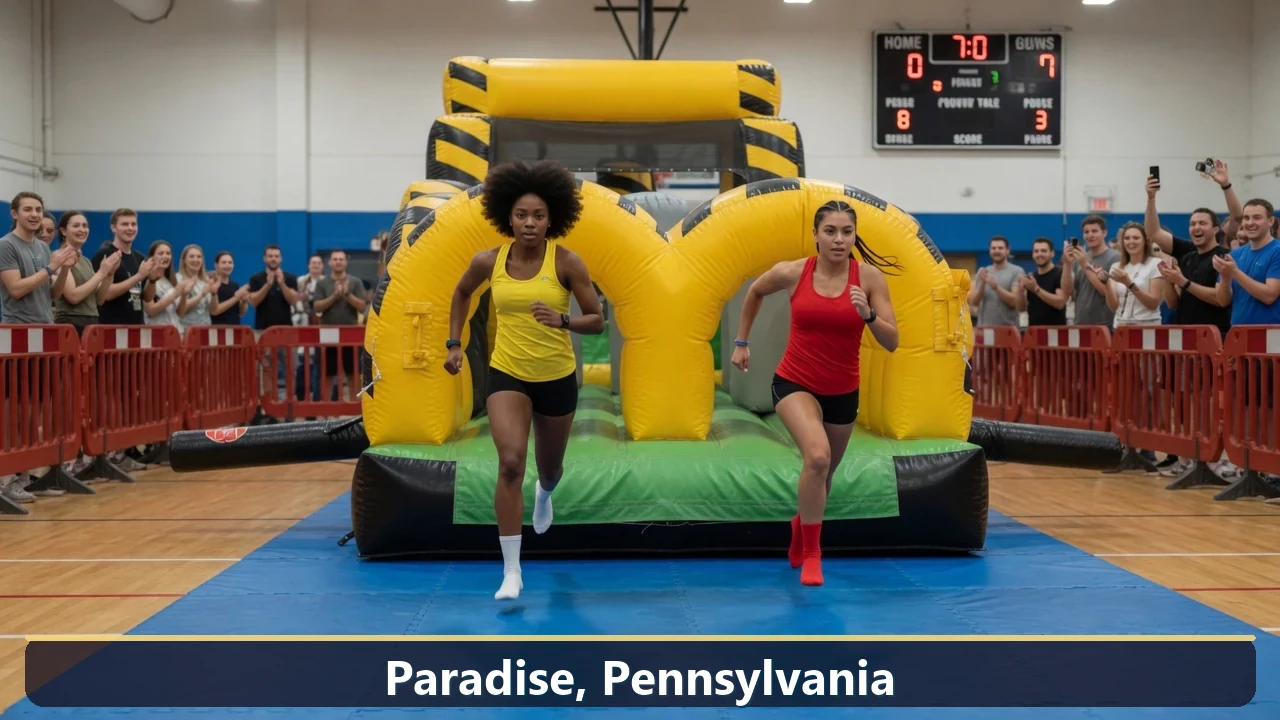 Inflatable obstacle course rental for events in Paradise, Pennsylvania