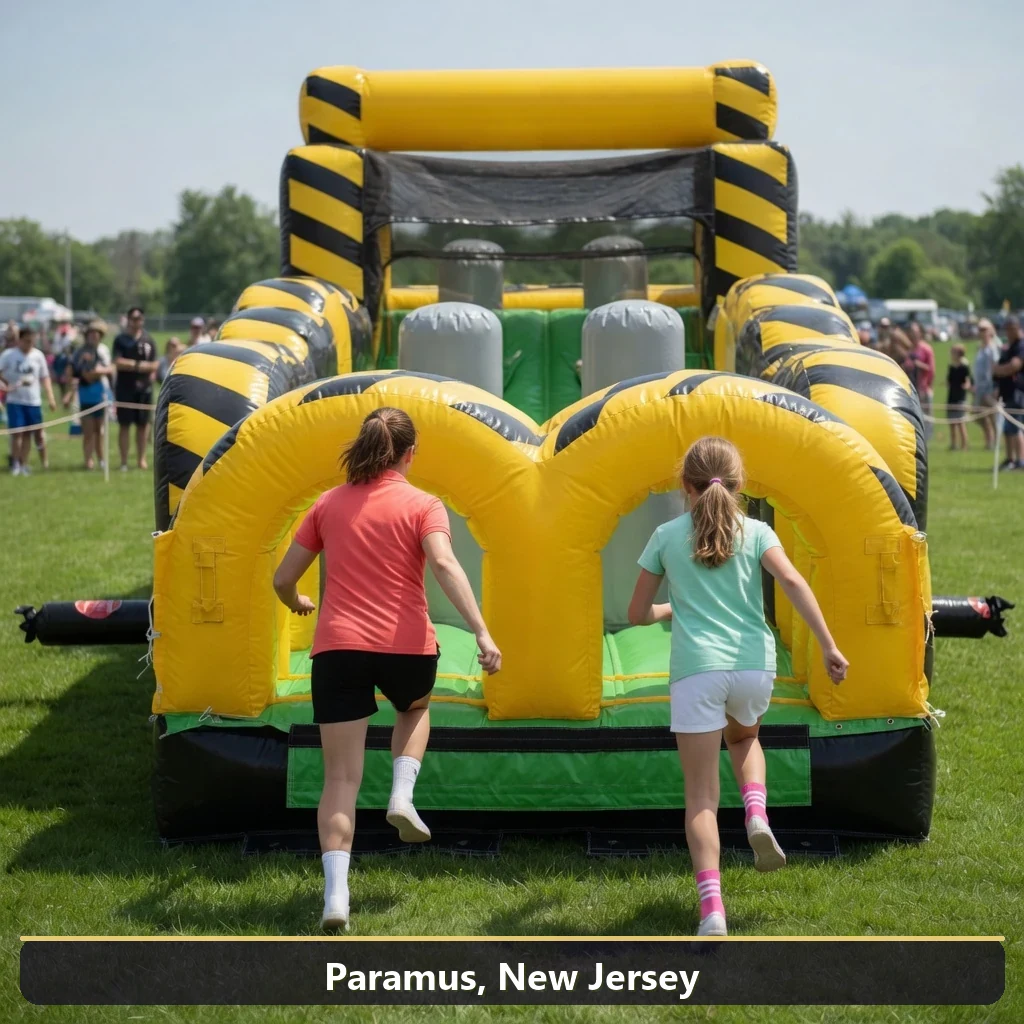Inflatable obstacle course rental for events in Paramus, New Jersey