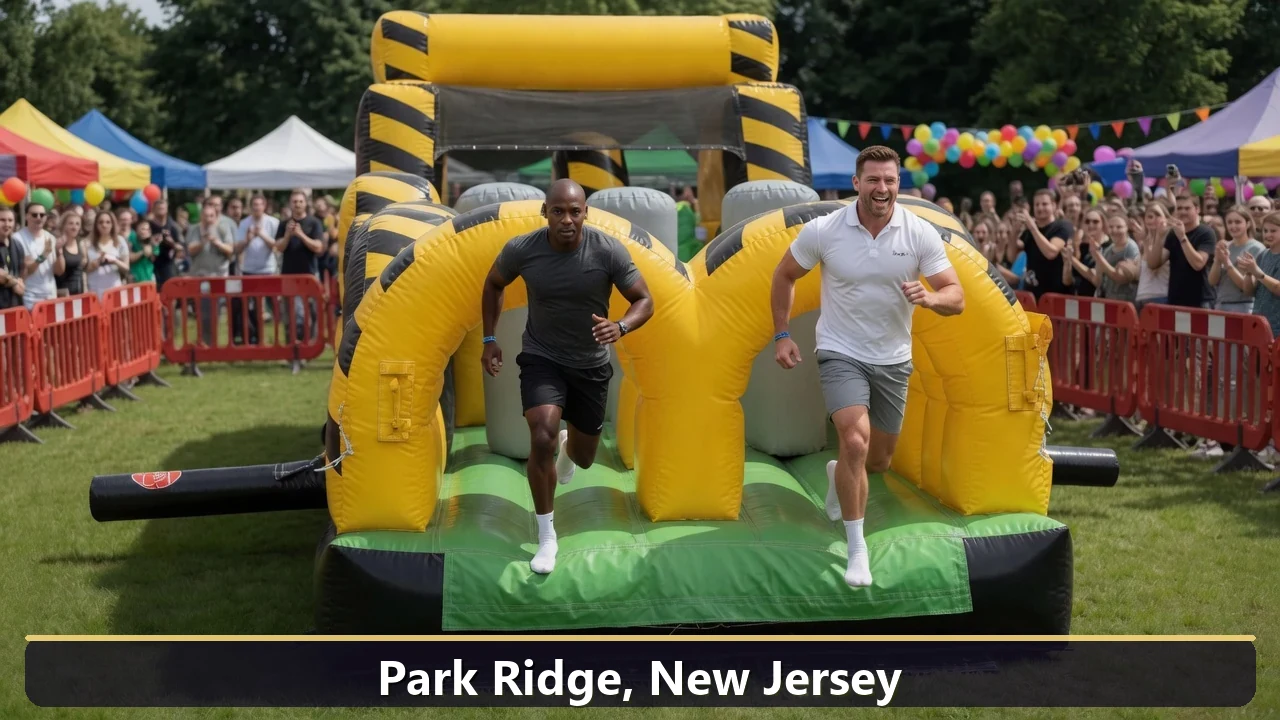 Inflatable obstacle course rental for events in Park Ridge, New Jersey