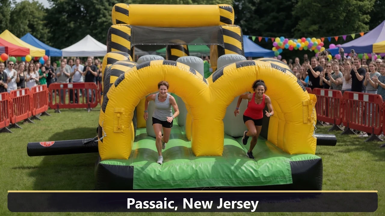 Inflatable obstacle course rental for events in Passaic, New Jersey