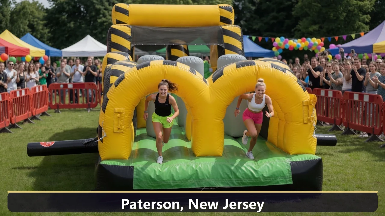 Inflatable obstacle course rental for events in Paterson, New Jersey