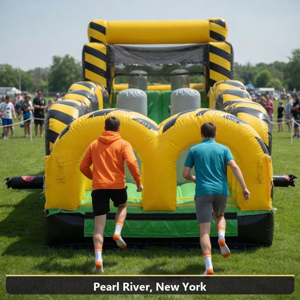 Inflatable obstacle course rental for events in Pearl River, New York
