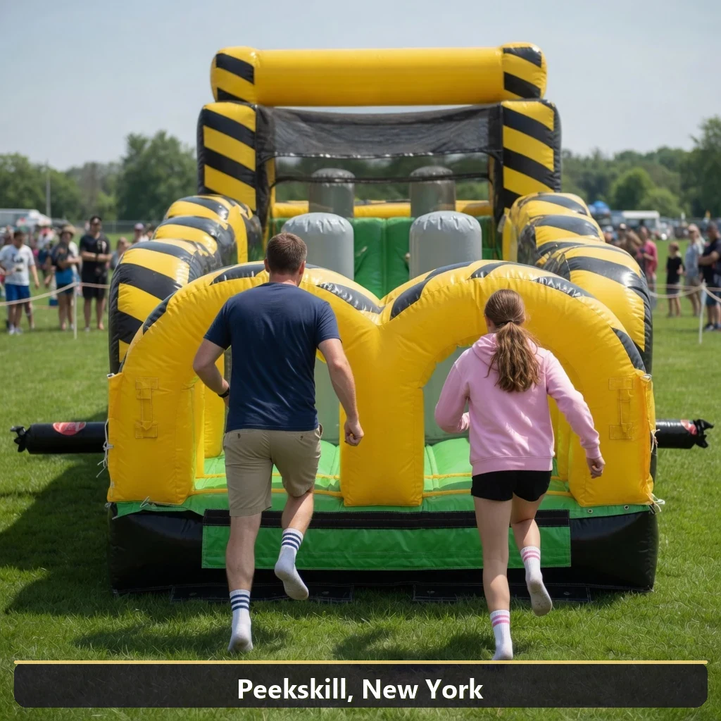 Inflatable obstacle course rental for events in Peekskill, New York