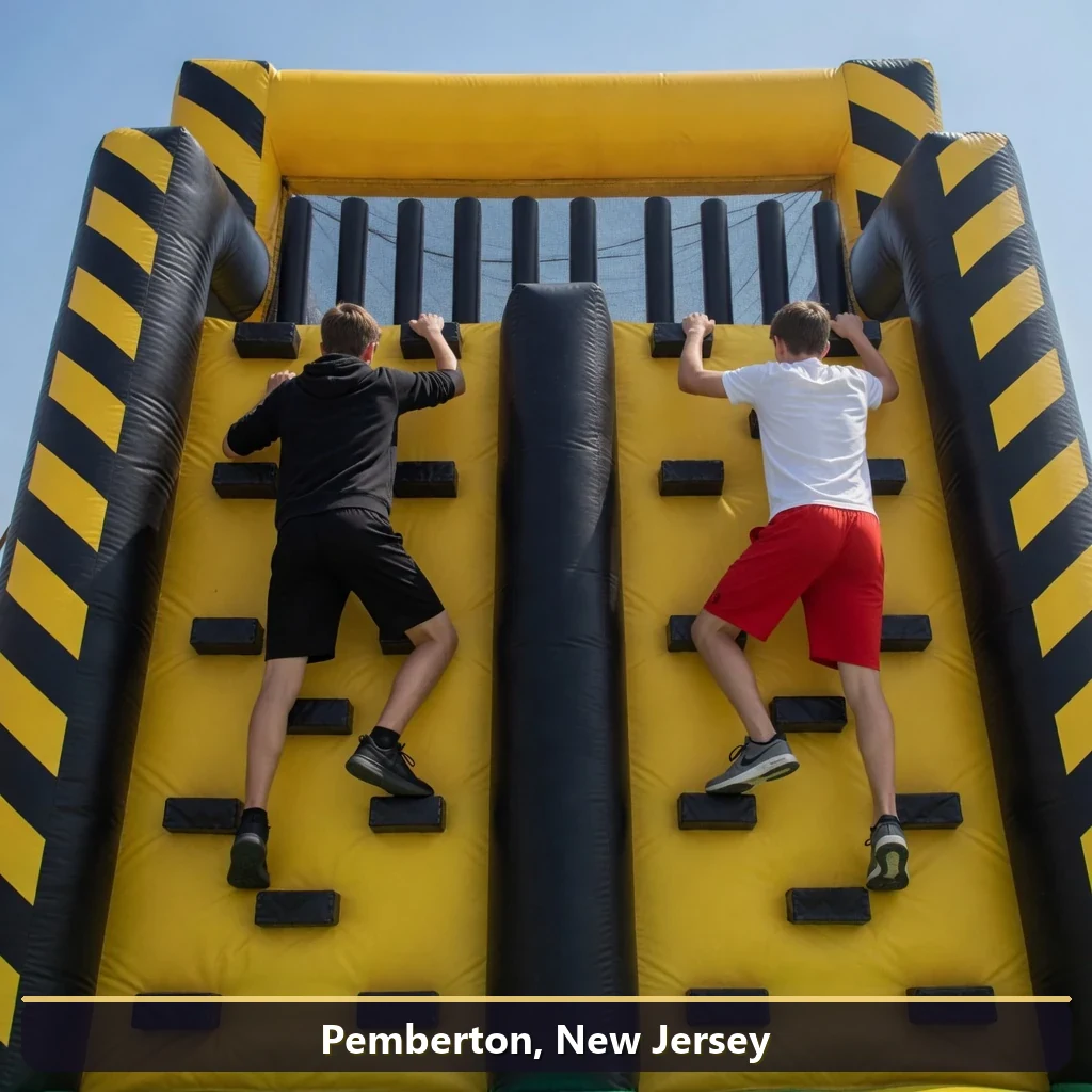 Inflatable obstacle course rental for events in Pemberton, New Jersey