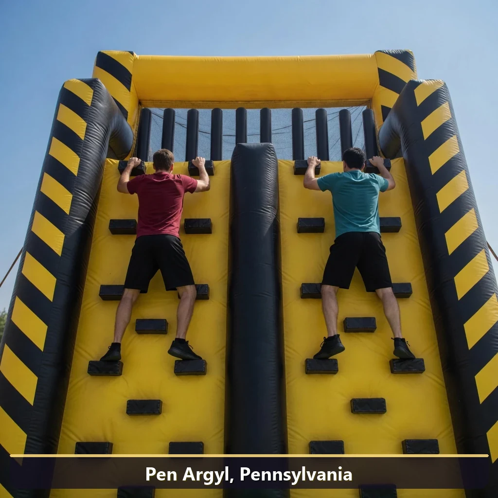 Inflatable obstacle course rental for events in Pen Argyl, Pennsylvania