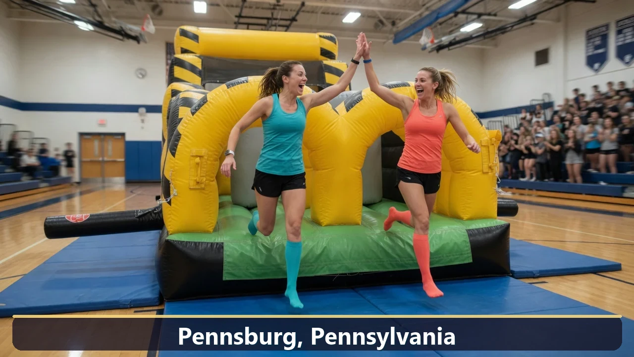 Inflatable obstacle course rental for events in Pennsburg, Pennsylvania