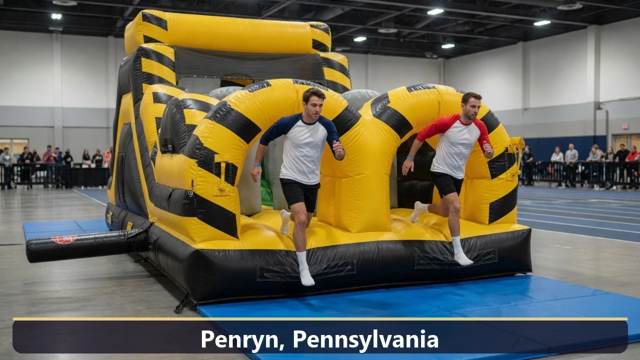 Inflatable obstacle course rental for events in Penryn, Pennsylvania