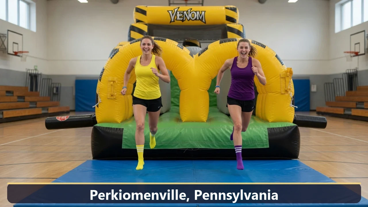Inflatable obstacle course rental for events in Perkiomenville, Pennsylvania