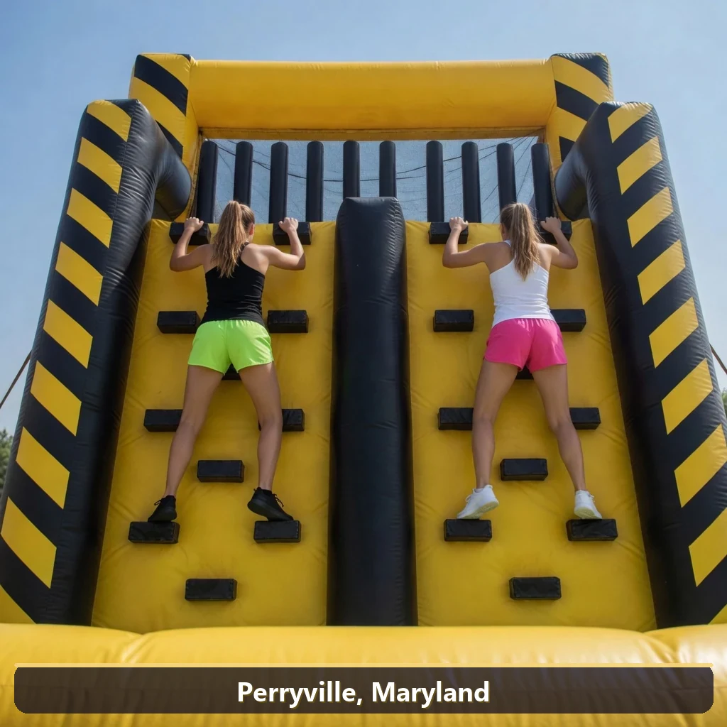 Inflatable obstacle course rental for events in Perryville, Maryland