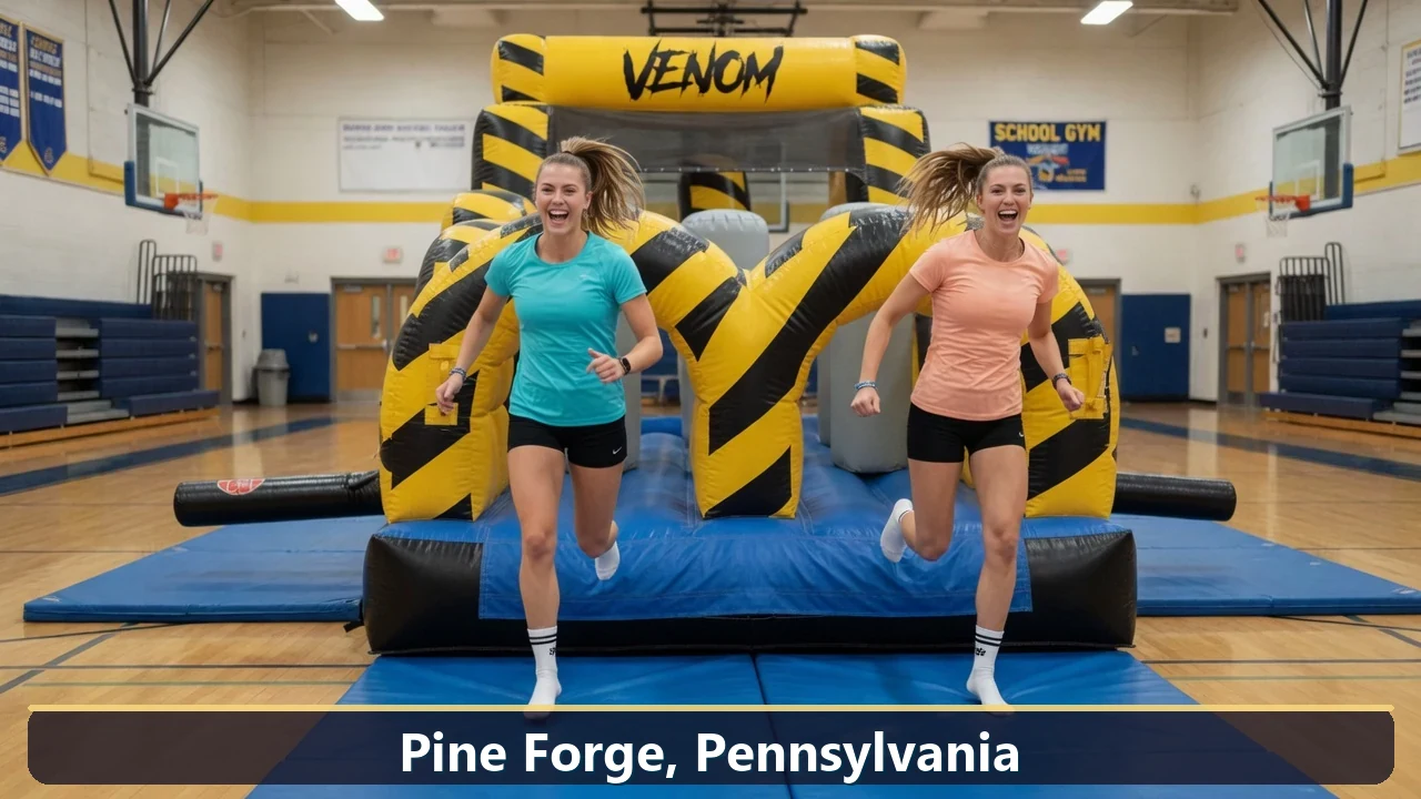 Inflatable obstacle course rental for events in Pine Forge, Pennsylvania