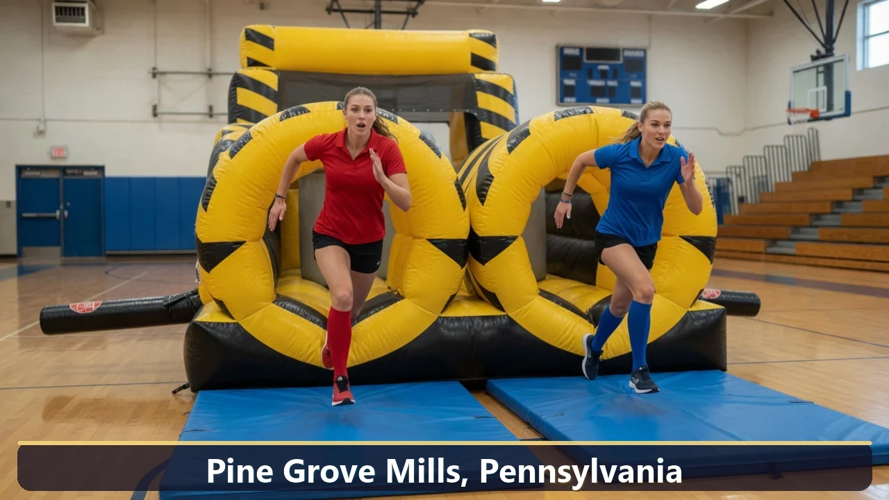 Inflatable obstacle course rental for events in Pine Grove Mills, Pennsylvania