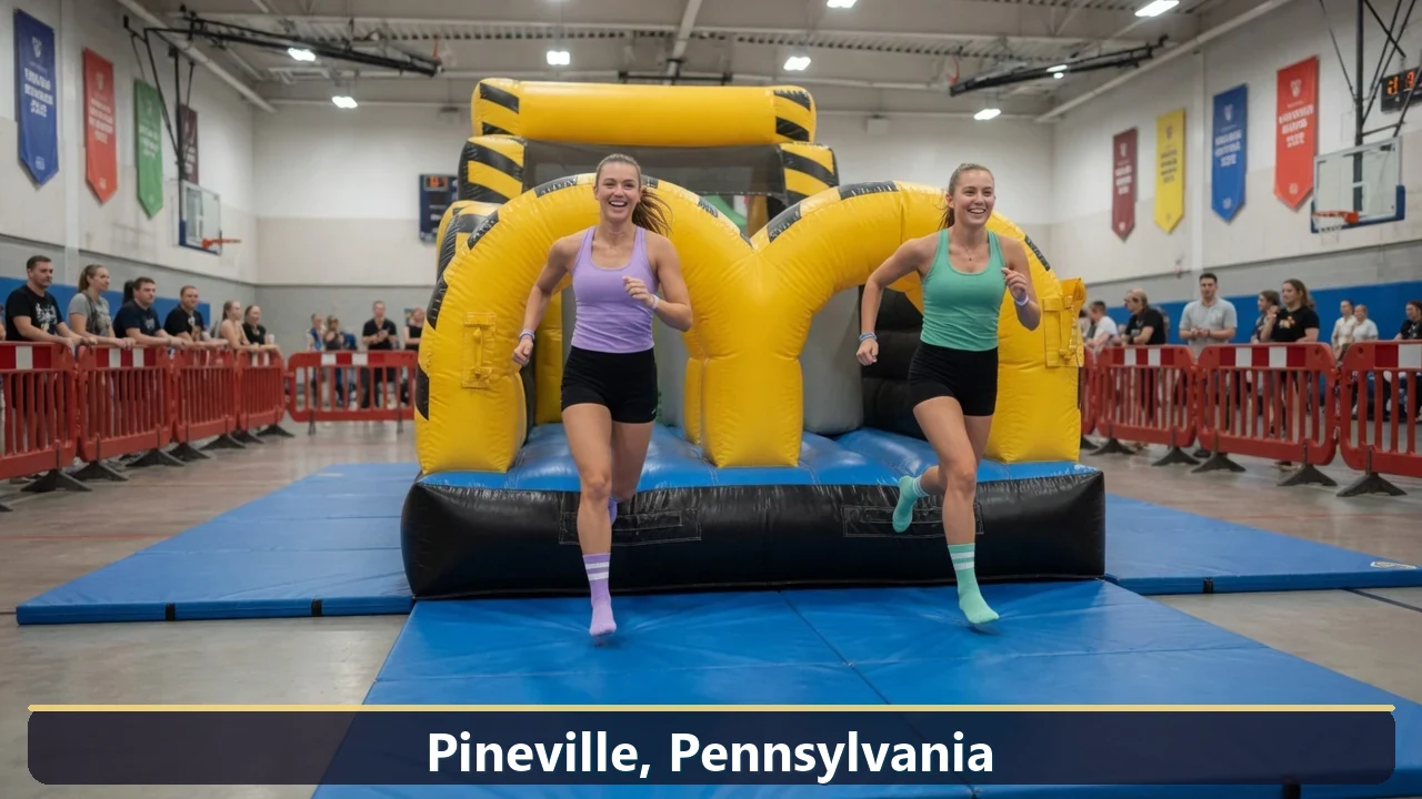 Inflatable obstacle course rental for events in Pineville, Pennsylvania