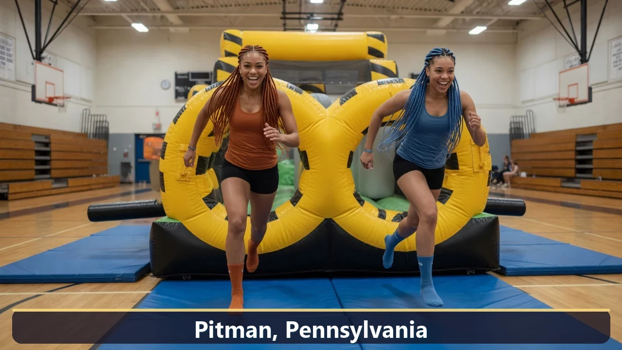 Inflatable obstacle course rental for events in Pitman, Pennsylvania