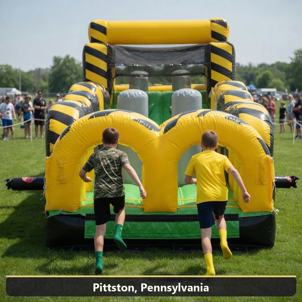 Inflatable obstacle course rental for events in Pittston, Pennsylvania