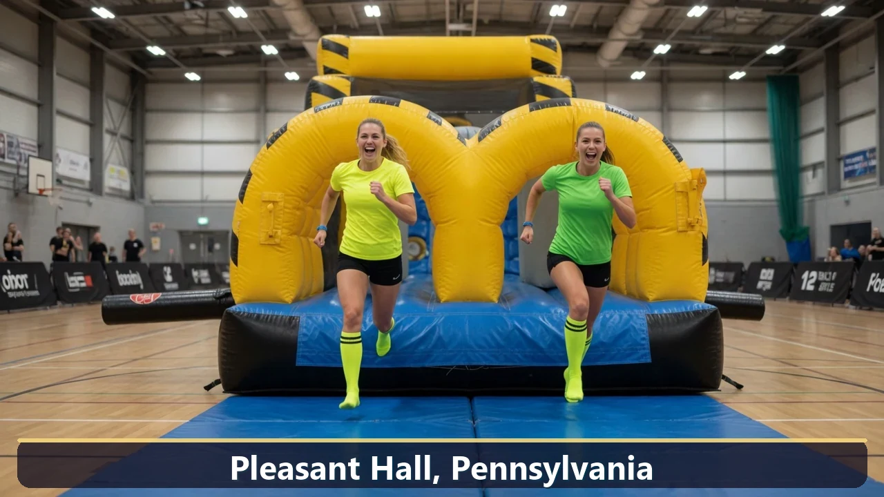 Inflatable obstacle course rental for events in Pleasant Hall, Pennsylvania