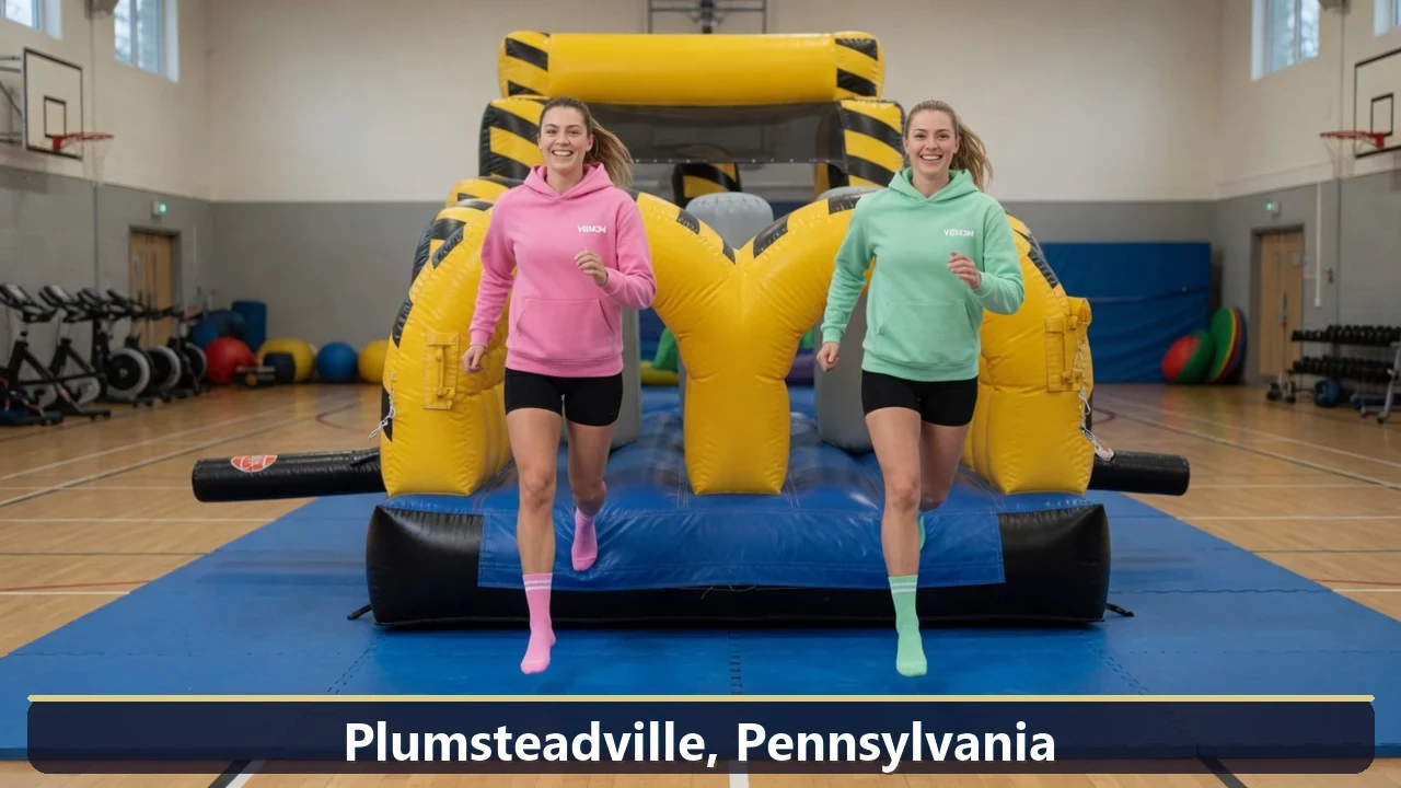 Inflatable obstacle course rental for events in Plumsteadville, Pennsylvania