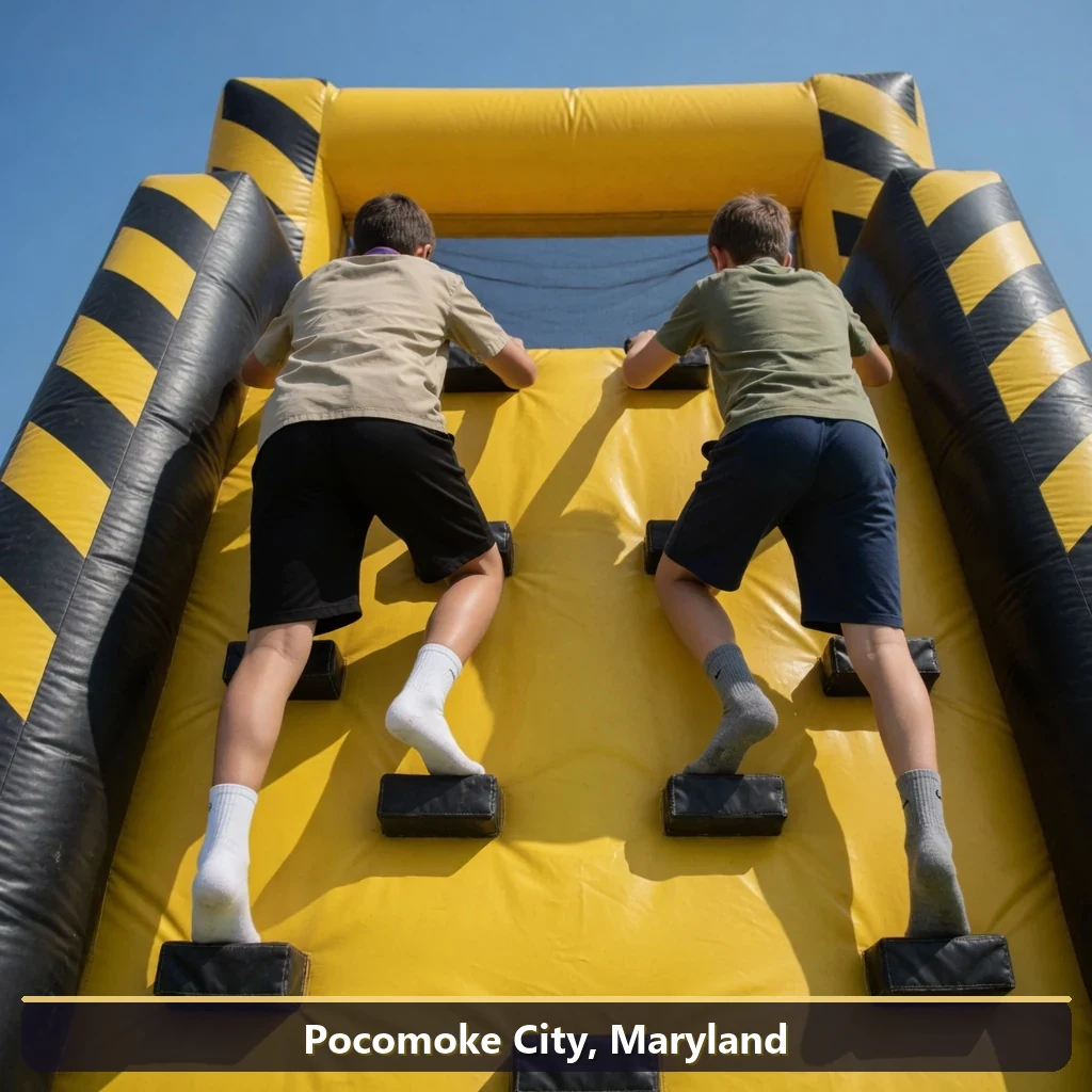 Inflatable obstacle course rental for events in Pocomoke City, Maryland