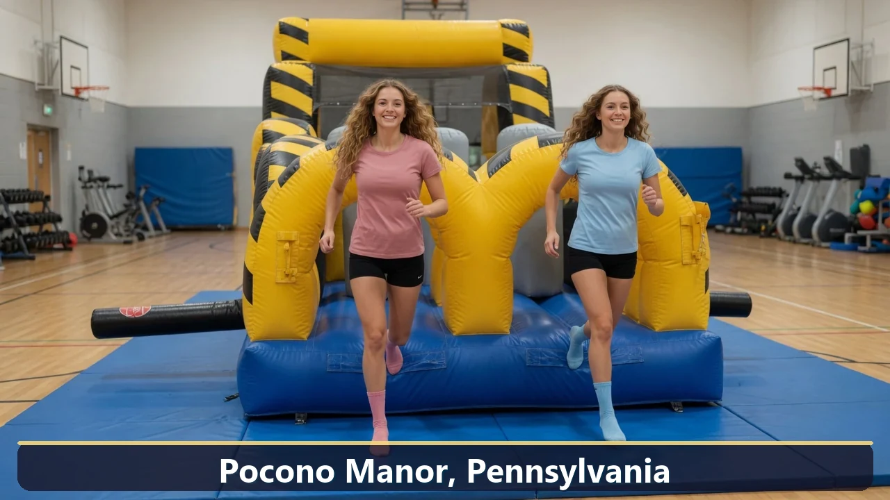 Inflatable obstacle course rental for events in Pocono Manor, Pennsylvania