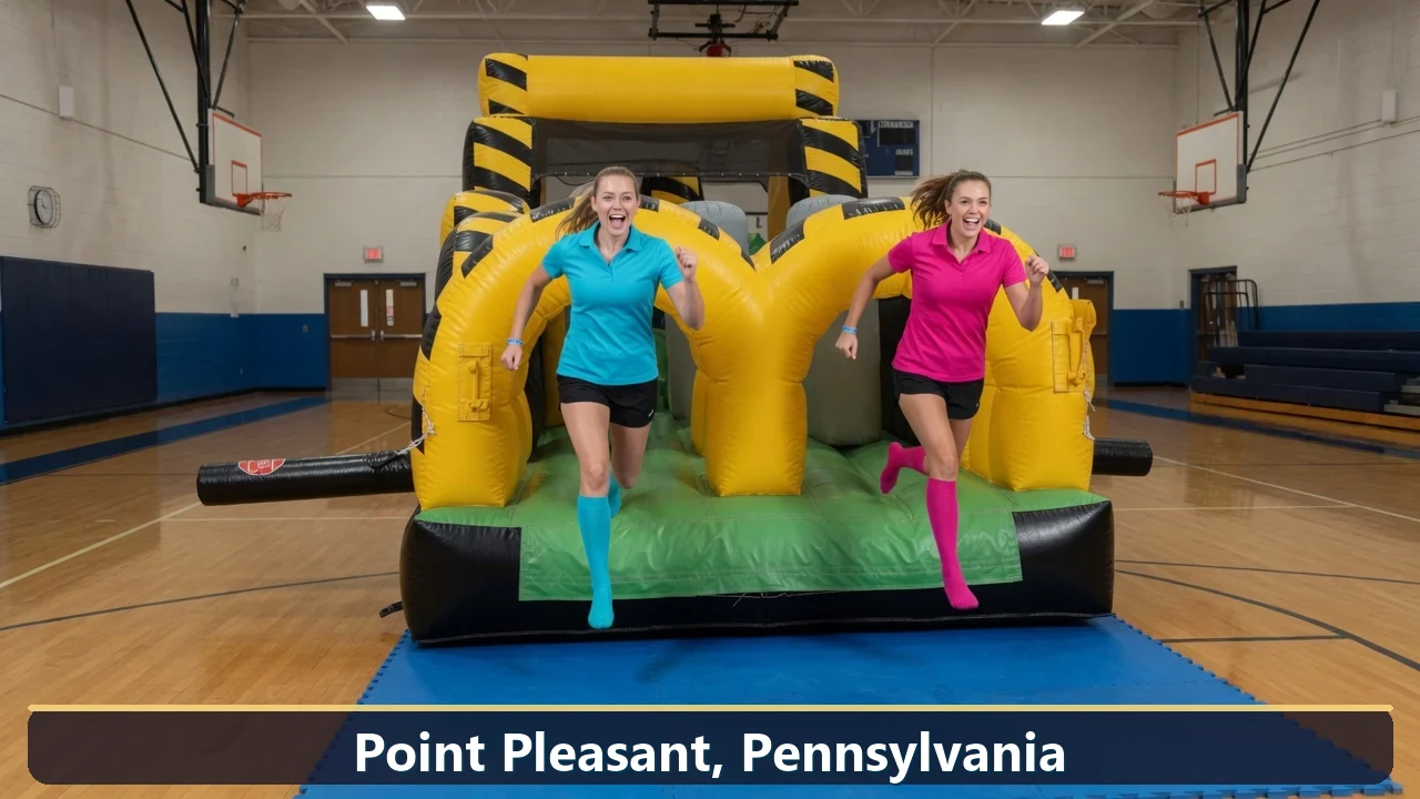 Inflatable obstacle course rental for events in Point Pleasant, Pennsylvania