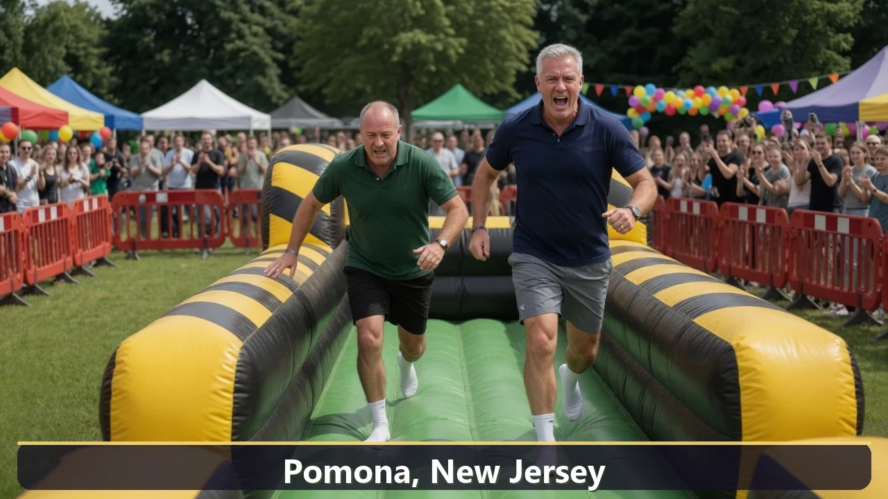 Inflatable obstacle course rental for events in Pomona, New Jersey