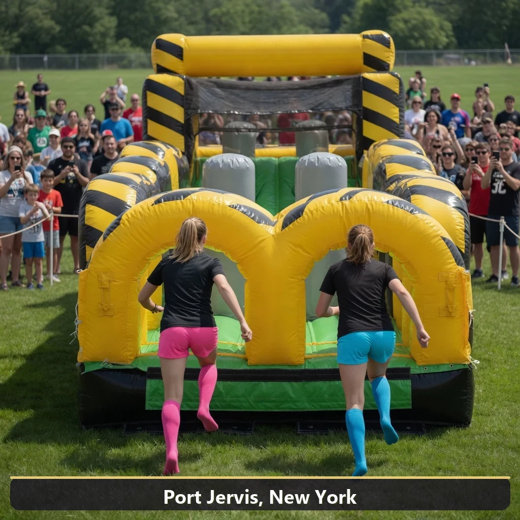 Inflatable obstacle course rental for events in Port Jervis, New York