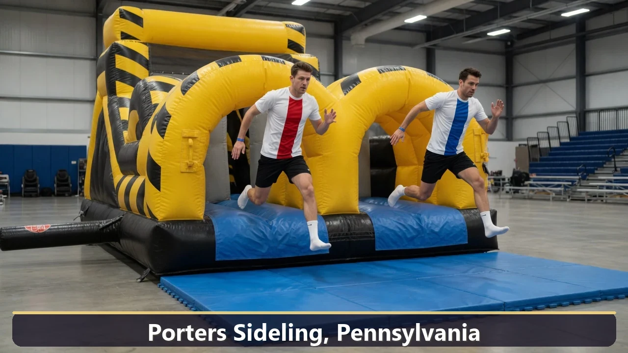 Inflatable obstacle course rental for events in Porters Sideling, Pennsylvania