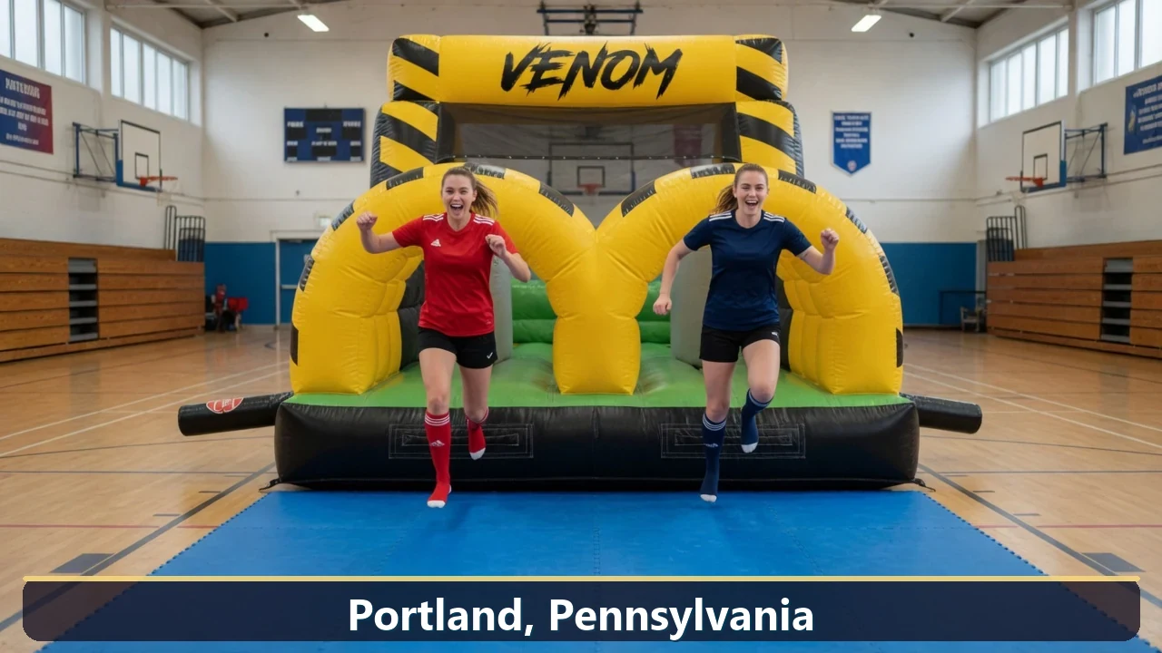 Inflatable obstacle course rental for events in Portland, Pennsylvania