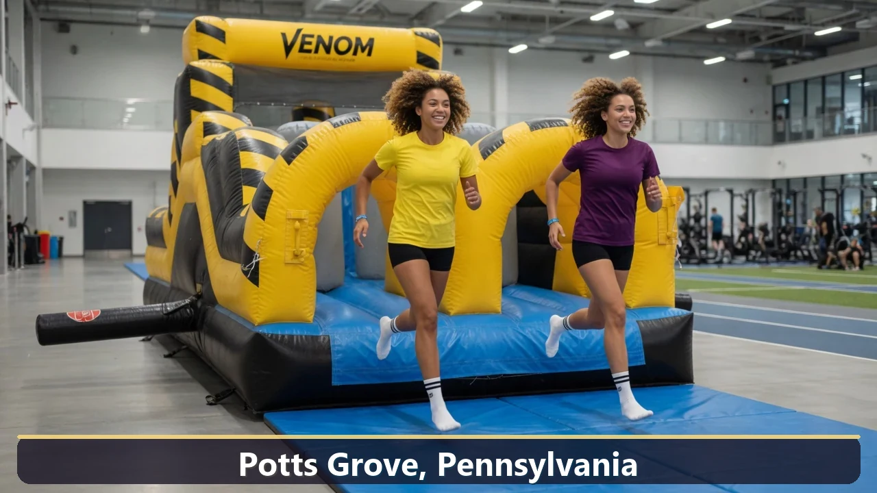 Inflatable obstacle course rental for events in Potts Grove, Pennsylvania
