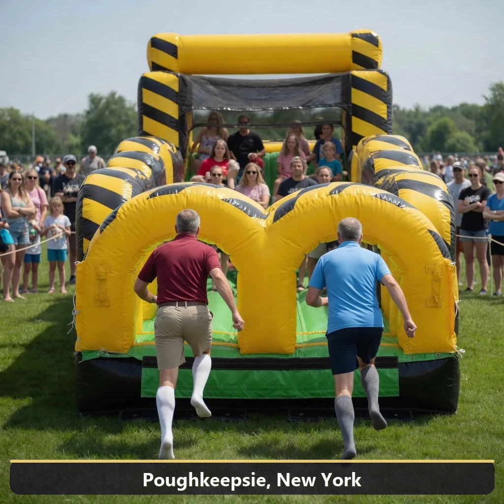 Inflatable obstacle course rental for events in Poughkeepsie, New York