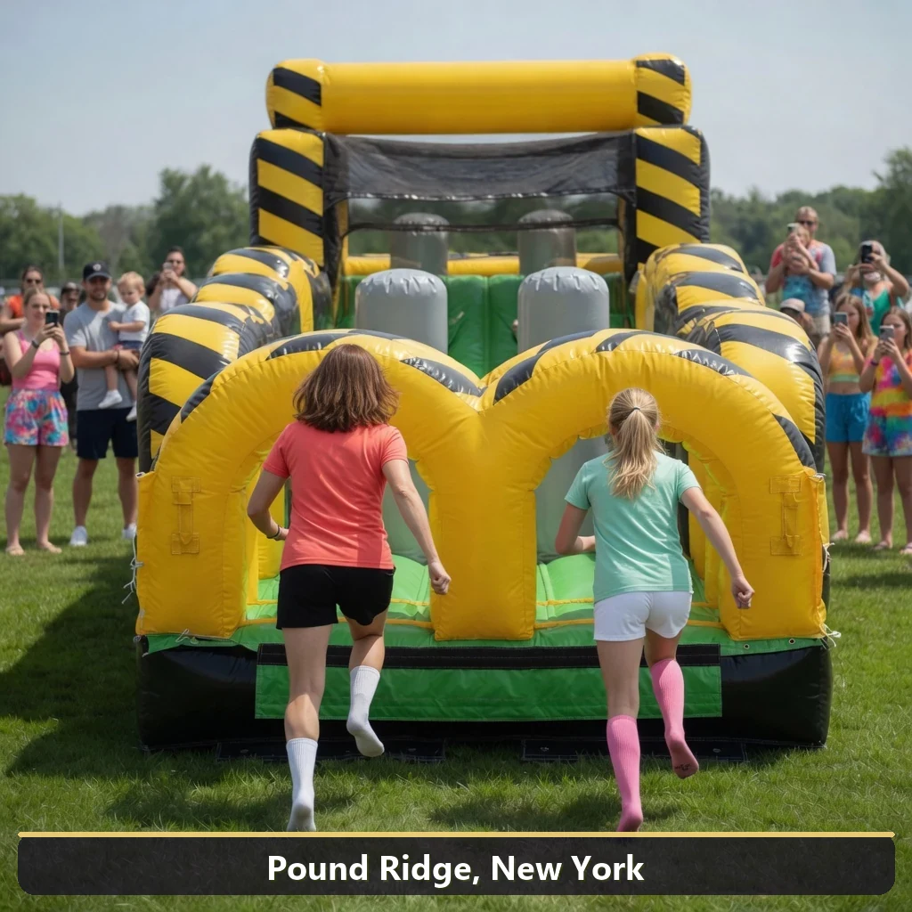 Inflatable obstacle course rental for events in Pound Ridge, New York